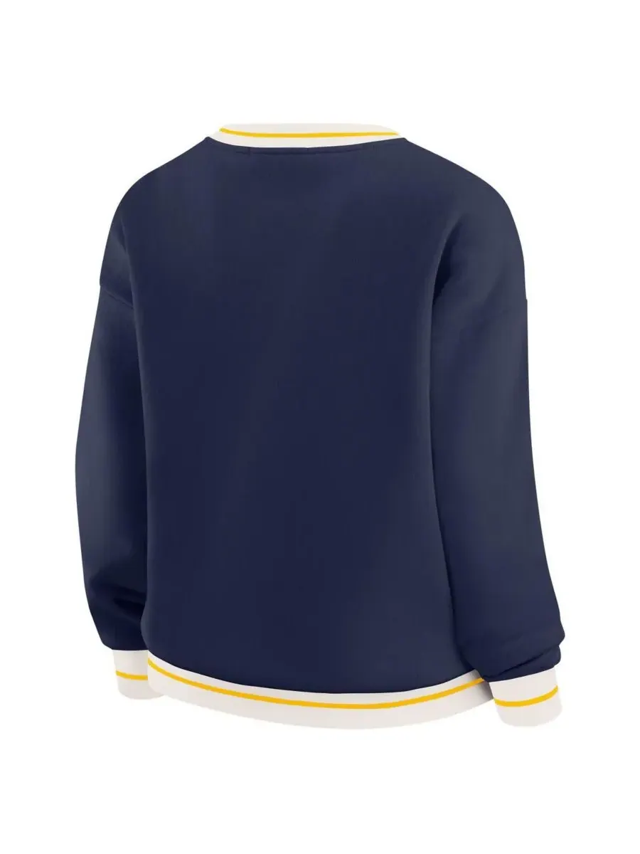 WEAR by Erin Andrews Женская толстовка Navy Michigan Wolverines Seal — изображение 2 из 3, темно-синий