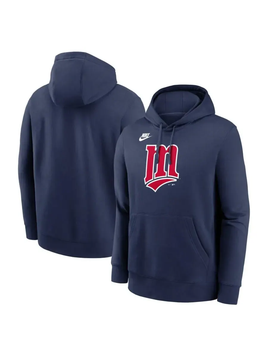 Nike Мужская толстовка с капюшоном темно-синего цвета с логотипом Minnesota Twins Cooperstown — изображение 1 из 3
