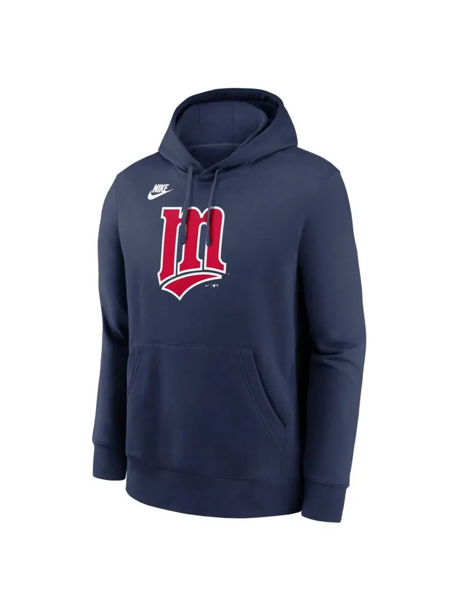 Nike Мужская толстовка с капюшоном темно-синего цвета с логотипом Minnesota Twins Cooperstown — изображение 2 из 3