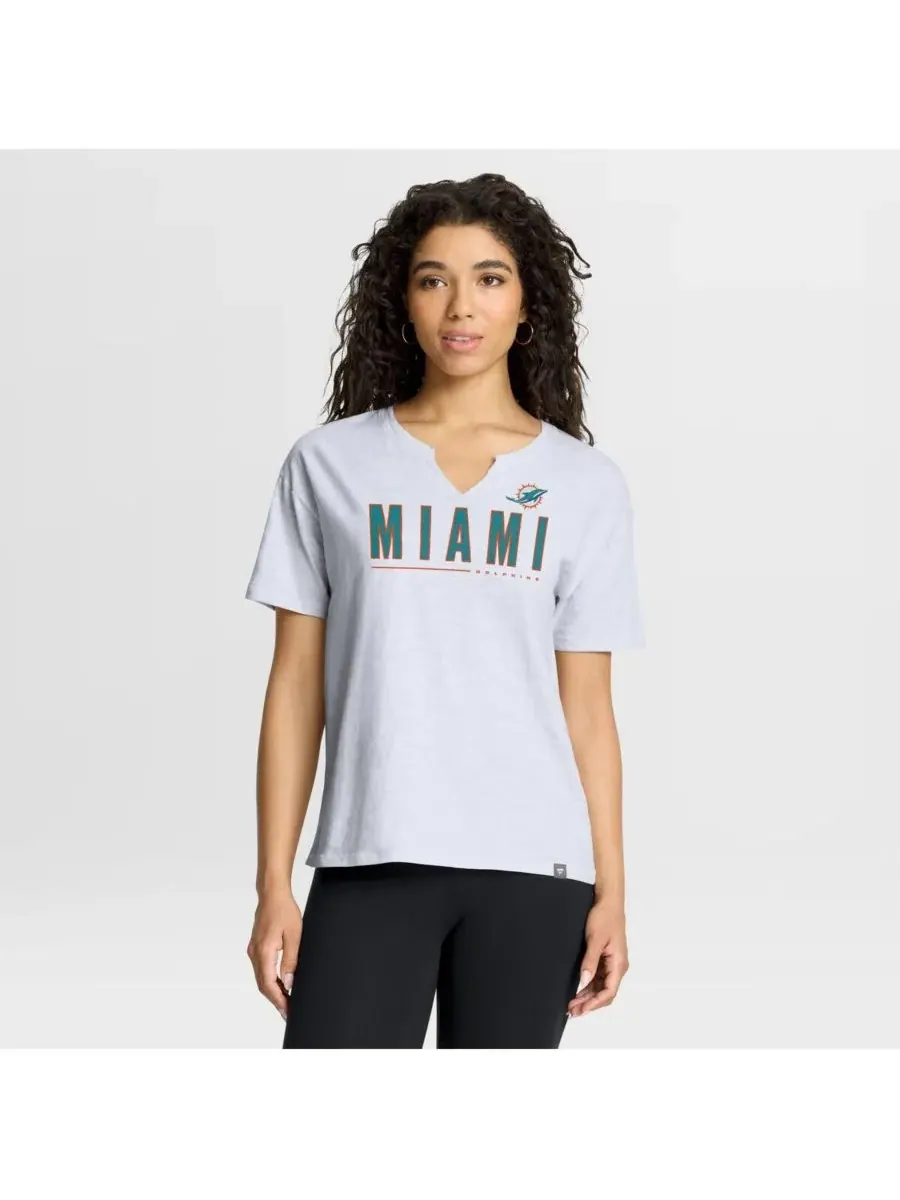 Fanatics Женская белая футболка Miami Dolphins Redzone Slub Boxy — изображение 1 из 5, белый