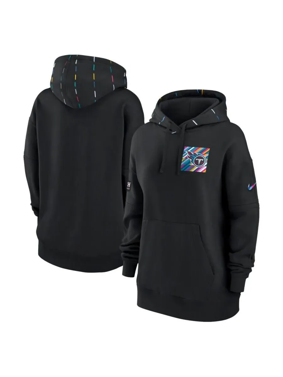 Nike Женская черная толстовка с капюшоном Tennessee Titans 2023 NFL Crucial Catch Club — изображение 1 из 3, черный