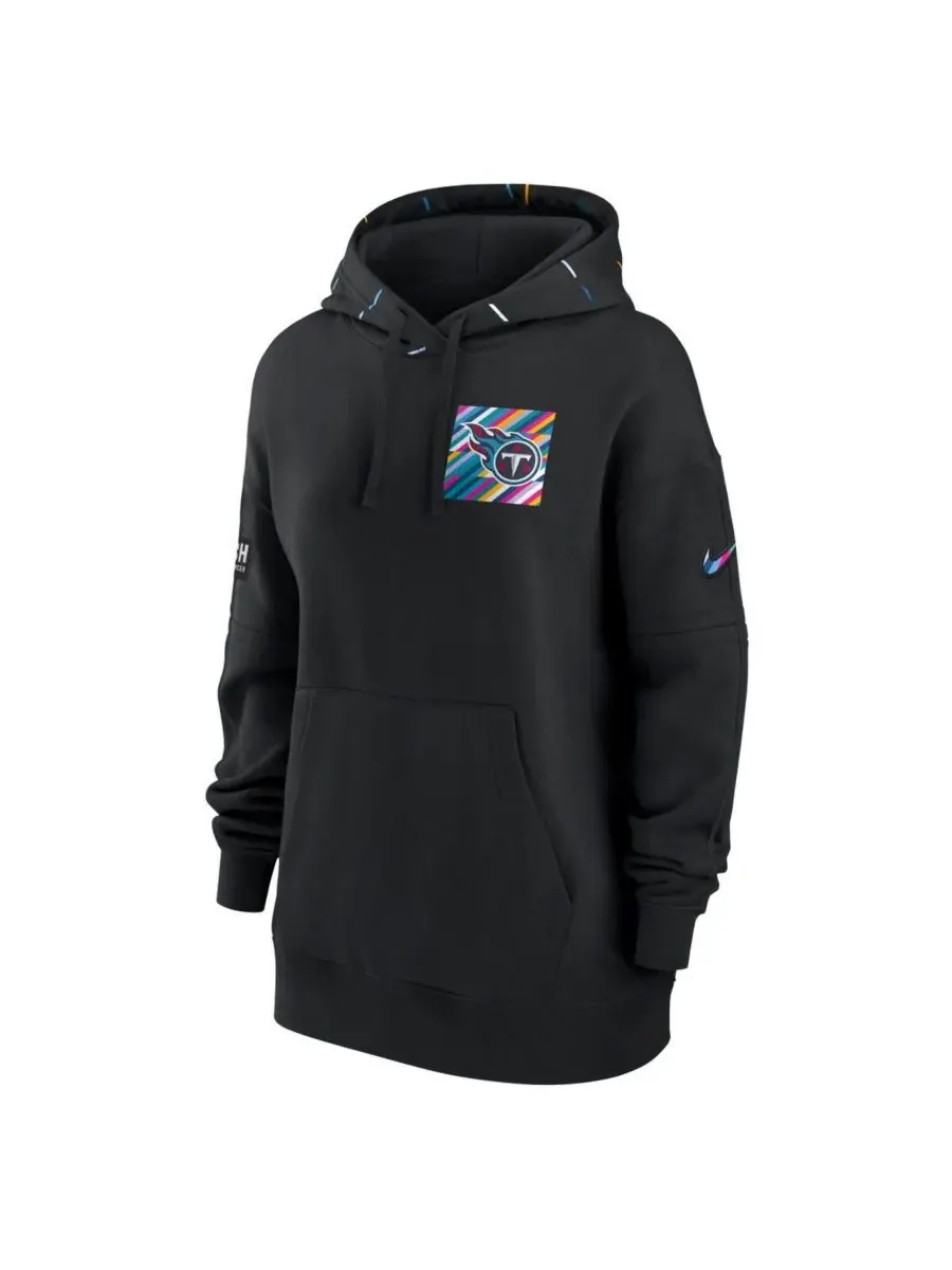 Nike Женская черная толстовка с капюшоном Tennessee Titans 2023 NFL Crucial Catch Club — изображение 2 из 3, черный