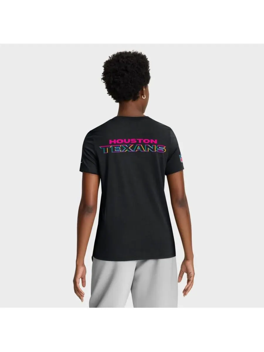 Nike Женская черная футболка Houston Texans 2025 NFL Crucial Catch Tri-Blend Dri-FIT — изображение 2 из 5, черный