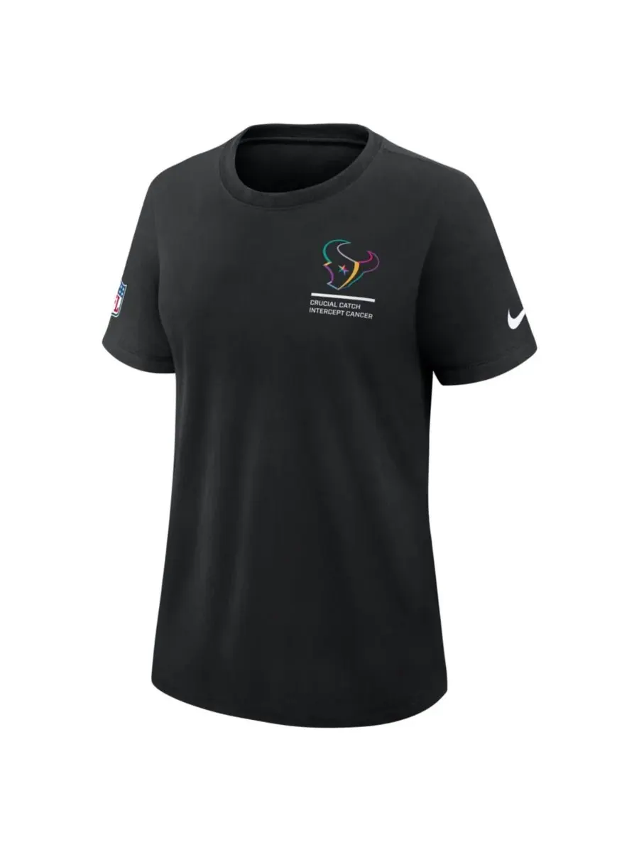 Nike Женская черная футболка Houston Texans 2025 NFL Crucial Catch Tri-Blend Dri-FIT — изображение 5 из 5, черный