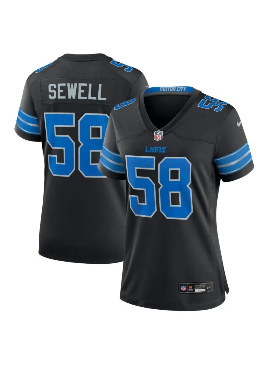 Женская альтернативная игровая майка Пенеи Сьюэлл из команды Detroit Lions (второй матч) Nike — изображение 1 из 3, черный