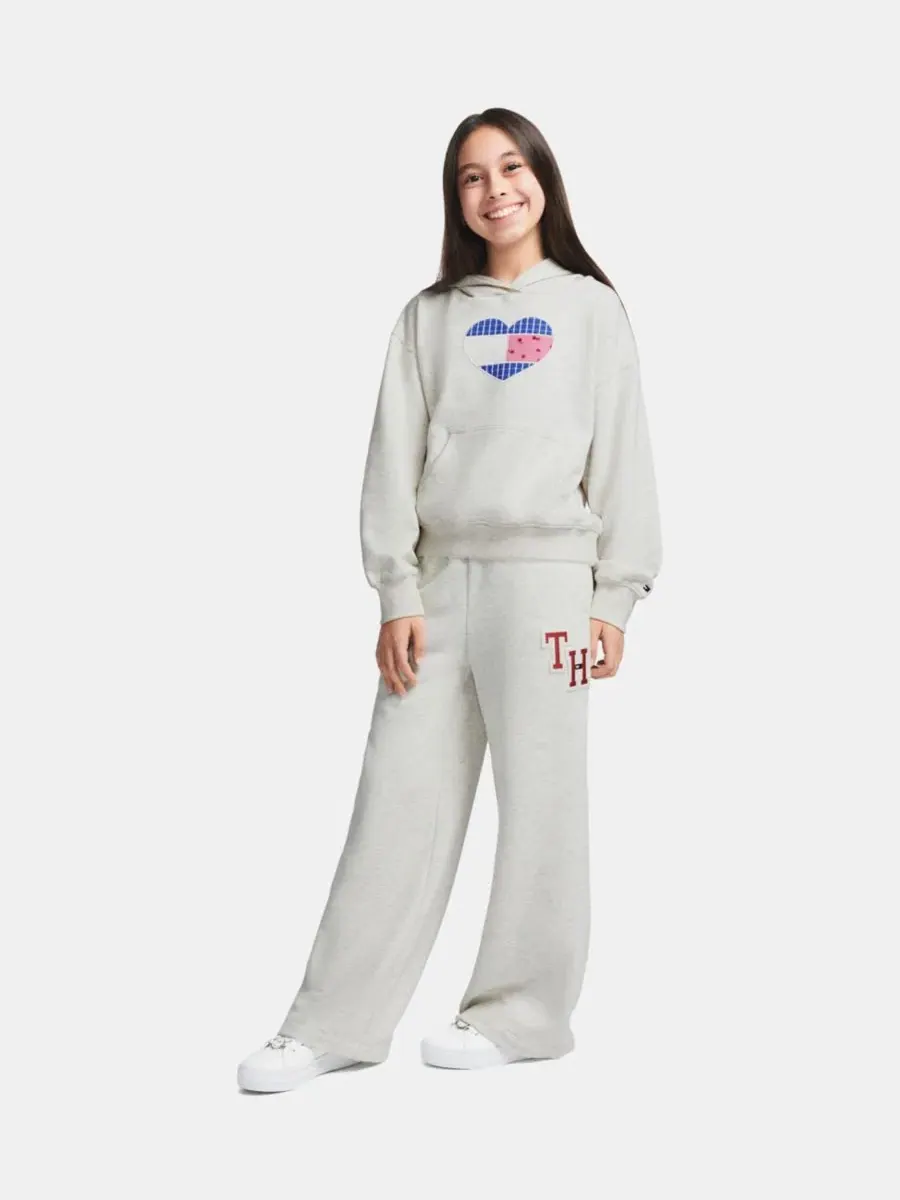 Худи из футера с капюшоном и логотипом Tommy Hilfiger, Oat Heather — изображение 3 из 9