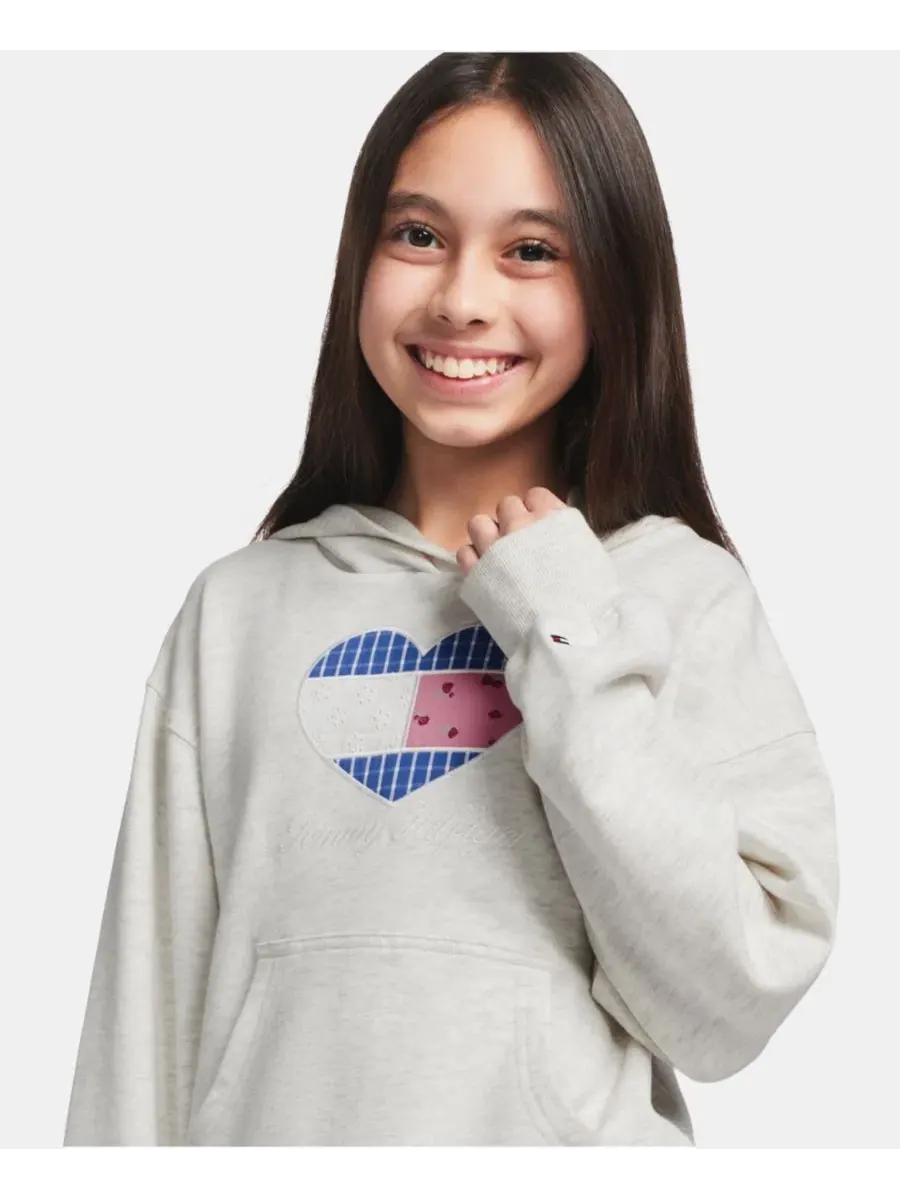 Худи из футера с капюшоном и логотипом Tommy Hilfiger, Oat Heather — изображение 4 из 9