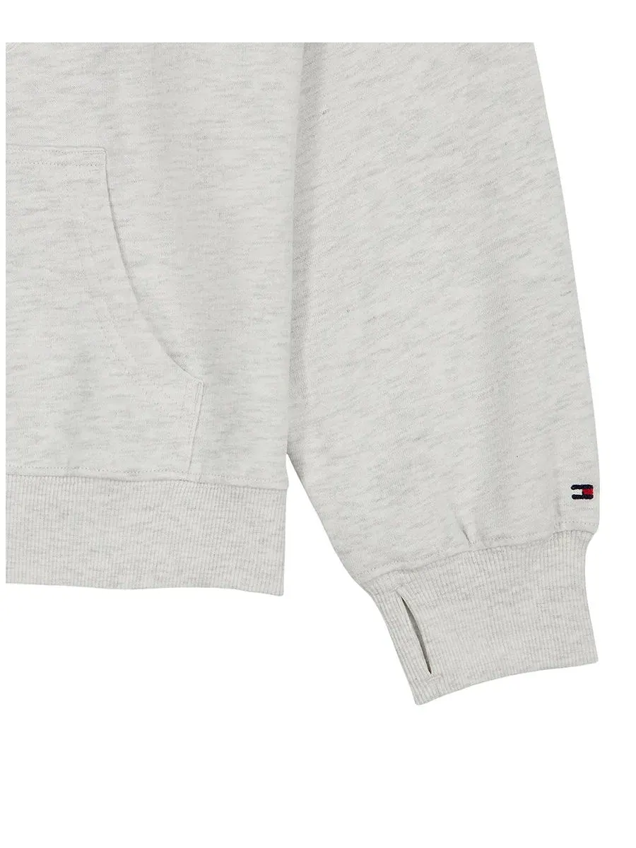 Худи из футера с капюшоном и логотипом Tommy Hilfiger, Oat Heather — изображение 8 из 9