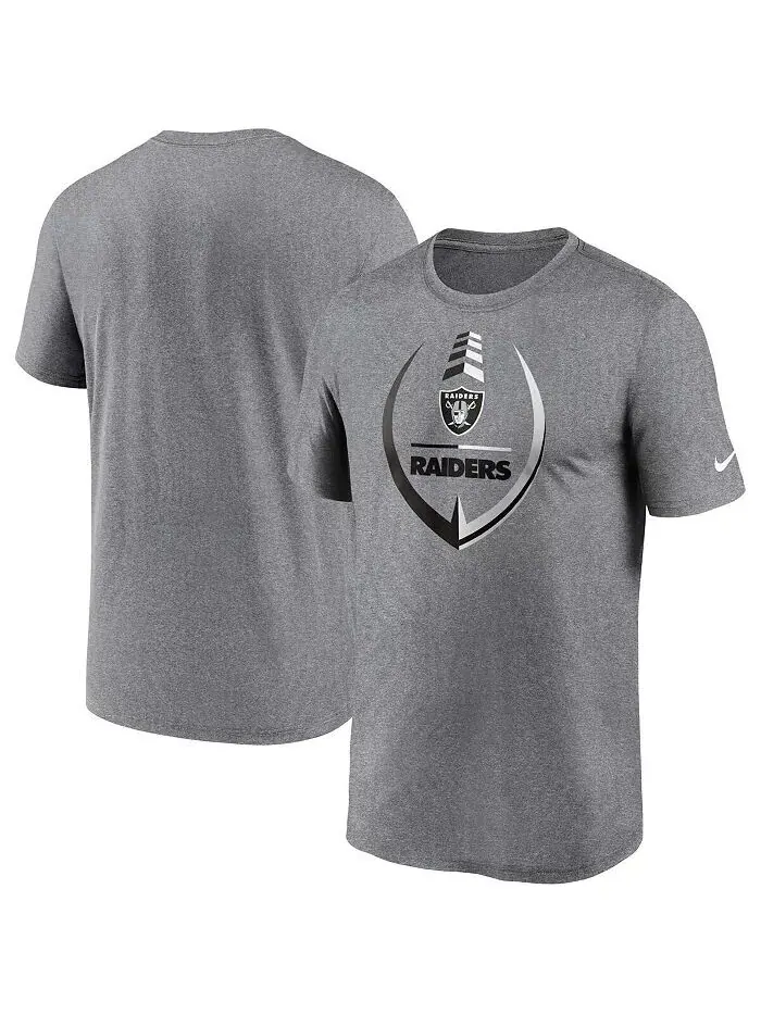 Мужская серая футболка Las Vegas Raiders Icon Legend Performance Nike — изображение 1 из 3