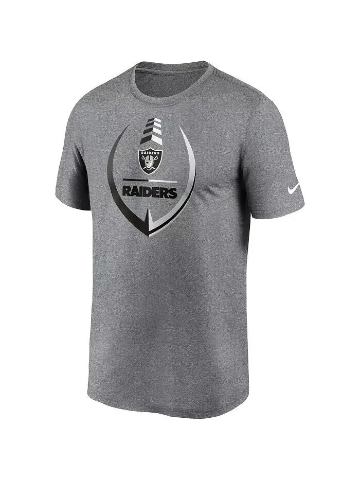 Мужская серая футболка Las Vegas Raiders Icon Legend Performance Nike — изображение 2 из 3