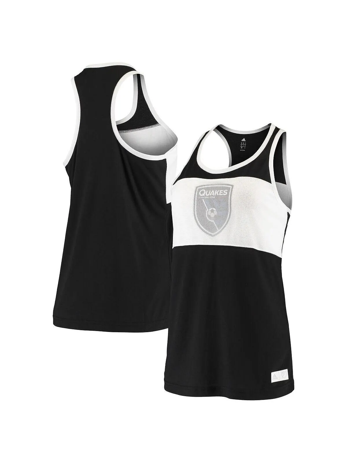 Женская черная майка San Jose Earthquakes с отделкой adidas