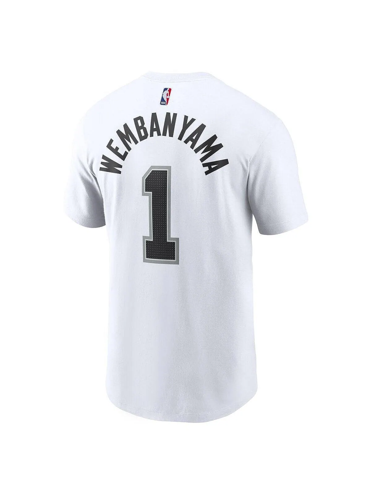 Мужская белая футболка Victor Wembanyama San Antonio Spurs с именем и номером драфта НБА 2023 года — изображение 2 из 3