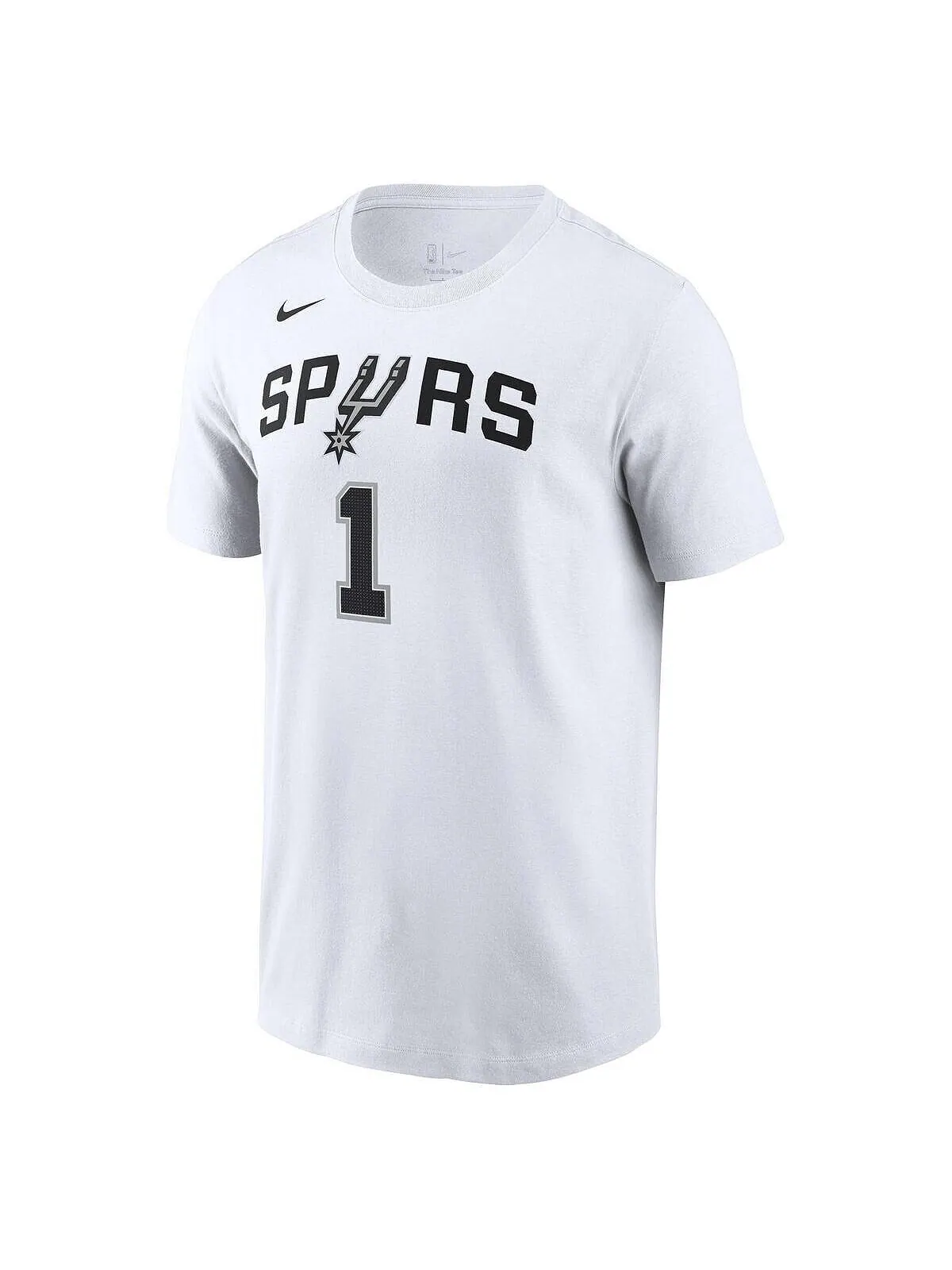 Мужская белая футболка Victor Wembanyama San Antonio Spurs с именем и номером драфта НБА 2023 года — изображение 3 из 3