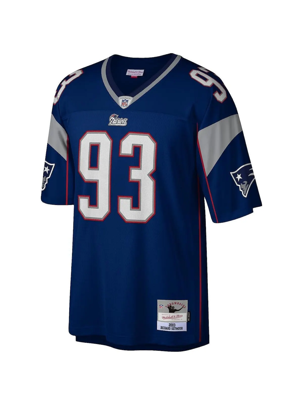 Мужская футболка Richard Seymour Navy New England Patriots 2003 Legacy Replica Mitchell & Ness — изображение 3 из 3