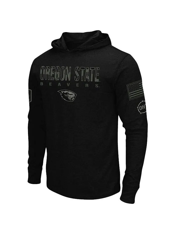 Мужская черная футболка с длинным рукавом в стиле милитари Oregon State Beavers OHT Colosseum — изображение 2 из 4, черный