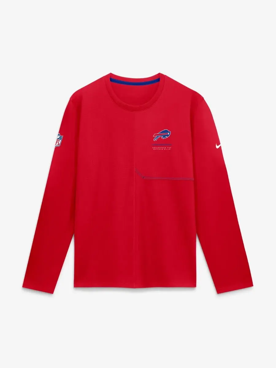 Лонгслив Nike Buffalo Bills Sideline Coaches UV Dri-FIT — изображение 1 из 2, красный