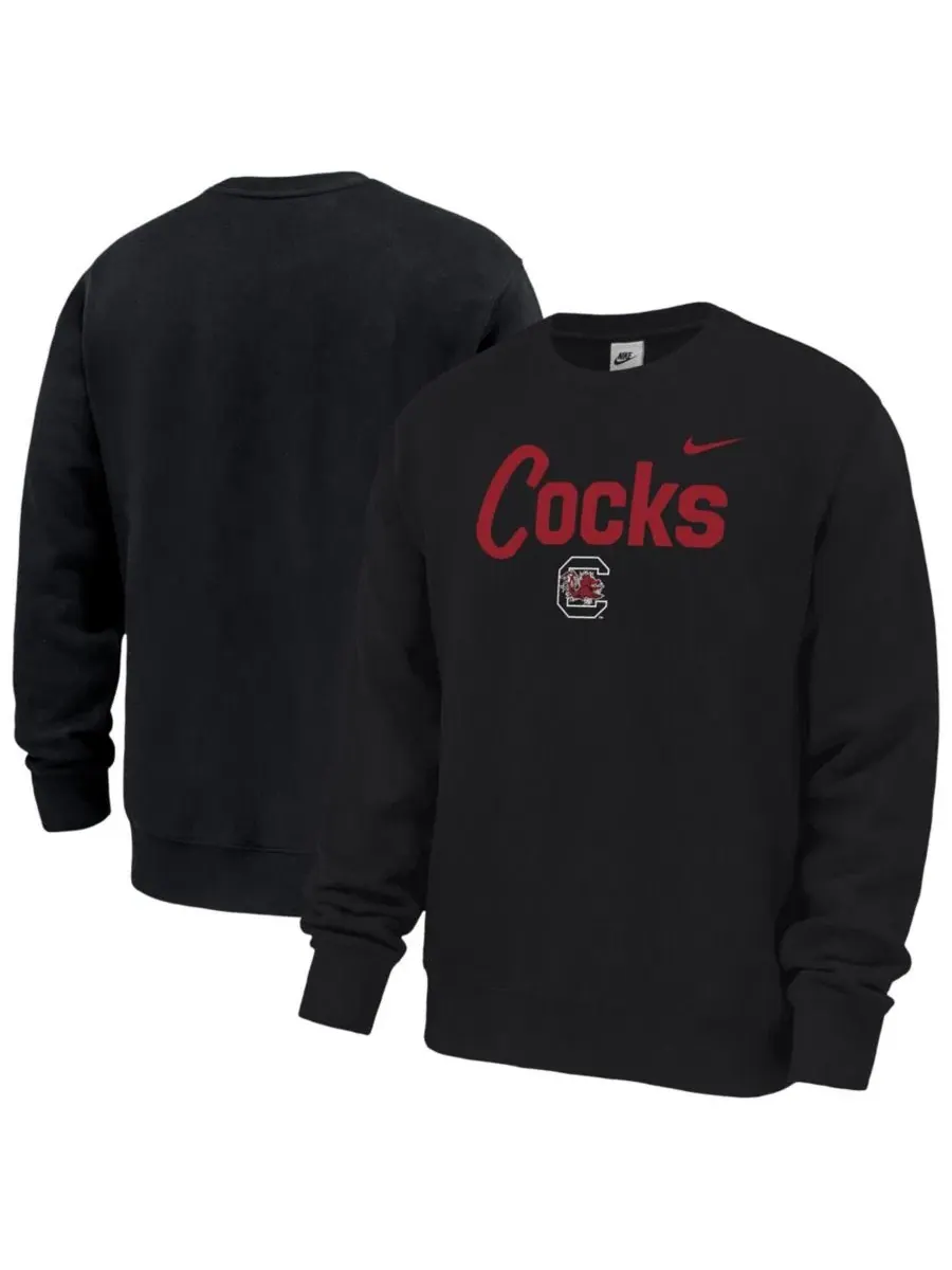 Свитшот с длинным рукавом Go Cocks Club Fleece Nike — изображение 1 из 3, черный