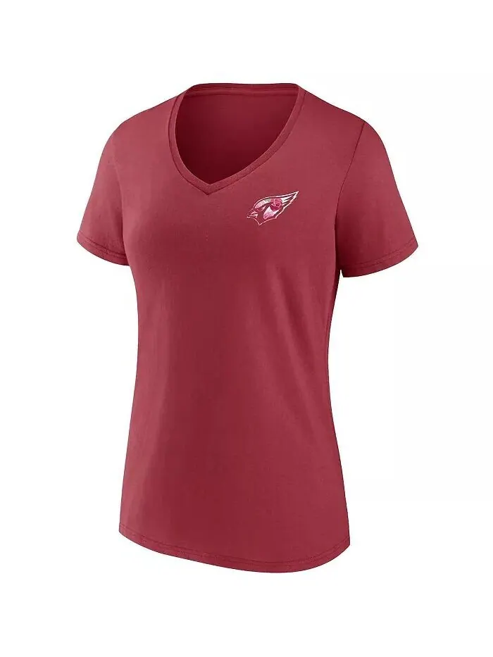 Женская футболка Cardinal Arizona Cardinals Team с v-образным вырезом ко Дню матери Fanatics — изображение 2 из 3