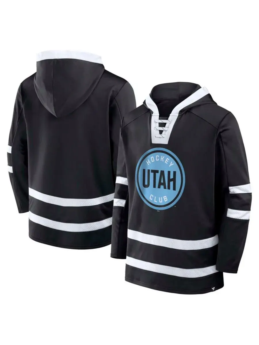 Флисовая худи с вышитым логотипом Utah Hockey Club Inside Line Pullover Fanatics — изображение 1 из 3, черный