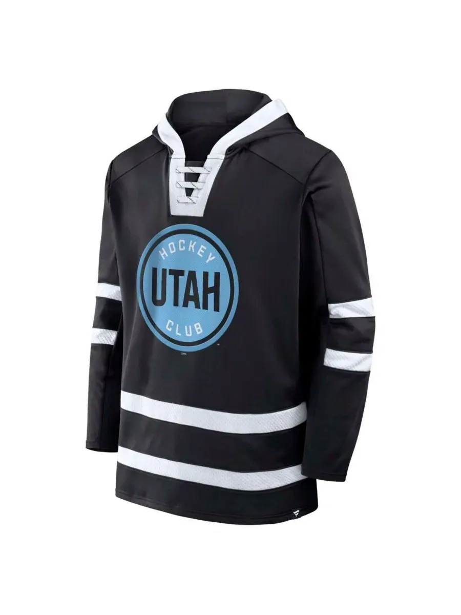 Флисовая худи с вышитым логотипом Utah Hockey Club Inside Line Pullover Fanatics — изображение 3 из 3, черный
