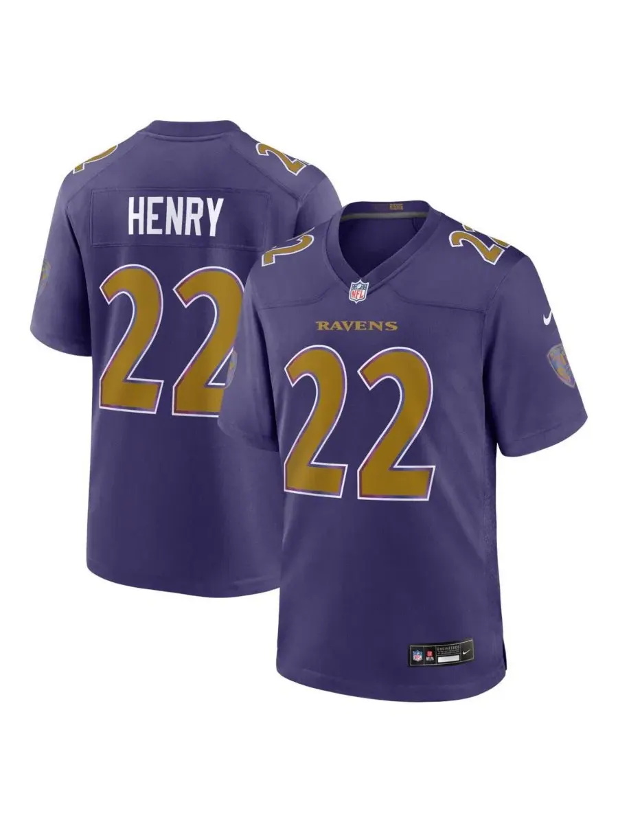 Игровая футболка Nike Derrick Henry Purple Baltimore Ravens Alternate Game Jersey — изображение 1 из 3, фиолетовый