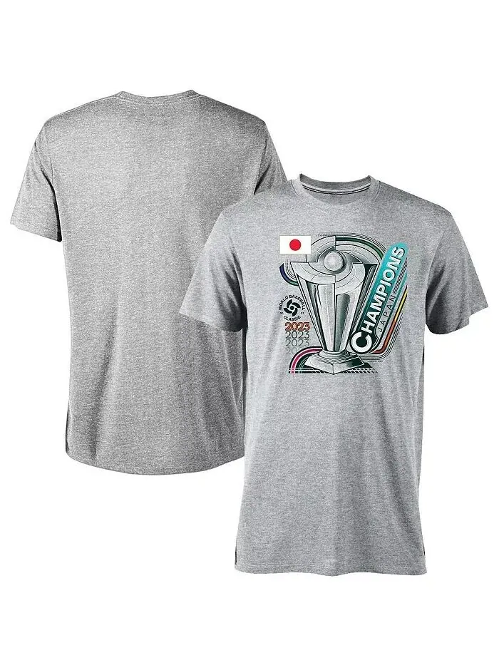 Мужская серая футболка Japan Baseball 2023 World Baseball Classic Champions Tri-Blend Legends
