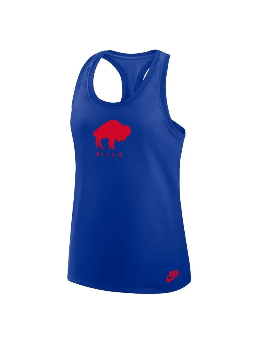 Женский топ-безрукавка с принтом Buffalo Bills Hurry Up Tri-Blend Dri-FIT Nike — изображение 2 из 5, королевский