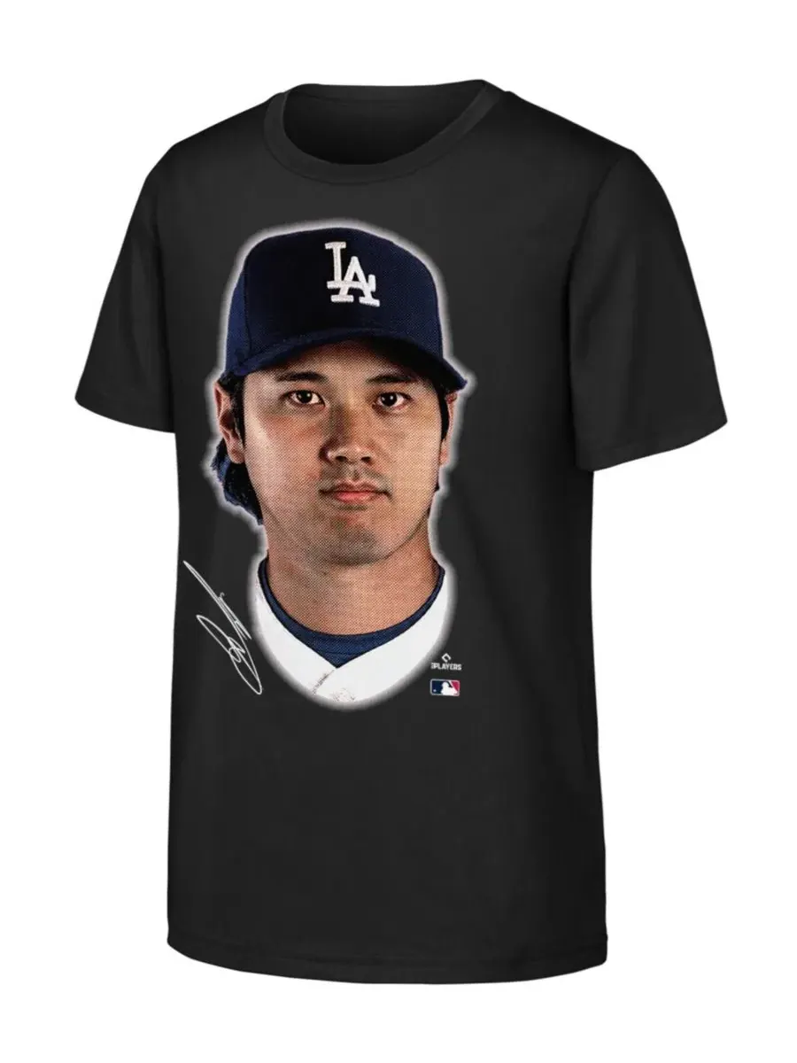 Футболка с принтом Shohei Ohtani Los Angeles Dodgers Headliner Outerstuff — изображение 1 из 1, черный