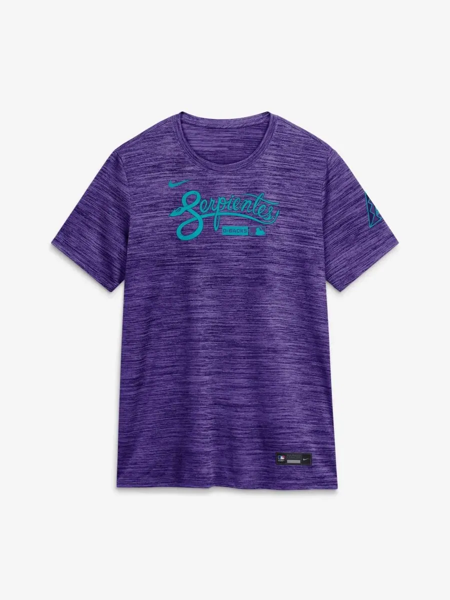 Футболка с принтом Arizona Diamondbacks City Connect Velocity Tie-Dye Nike — изображение 1 из 2, фиолетовый