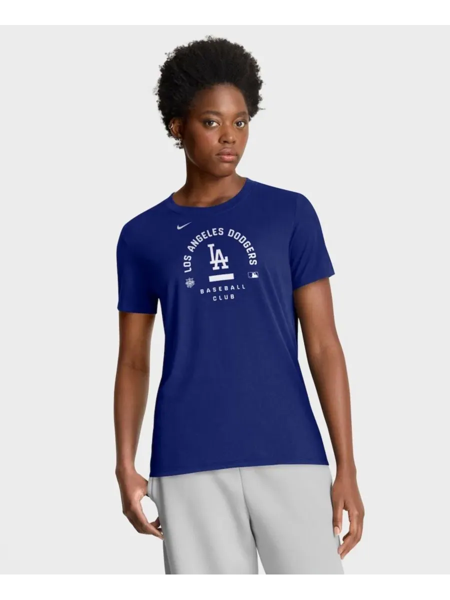 Футболка с коротким рукавом из трикотажа с принтом Early Work Tri-Blend Dri-FIT Nike — изображение 1 из 5, королевский