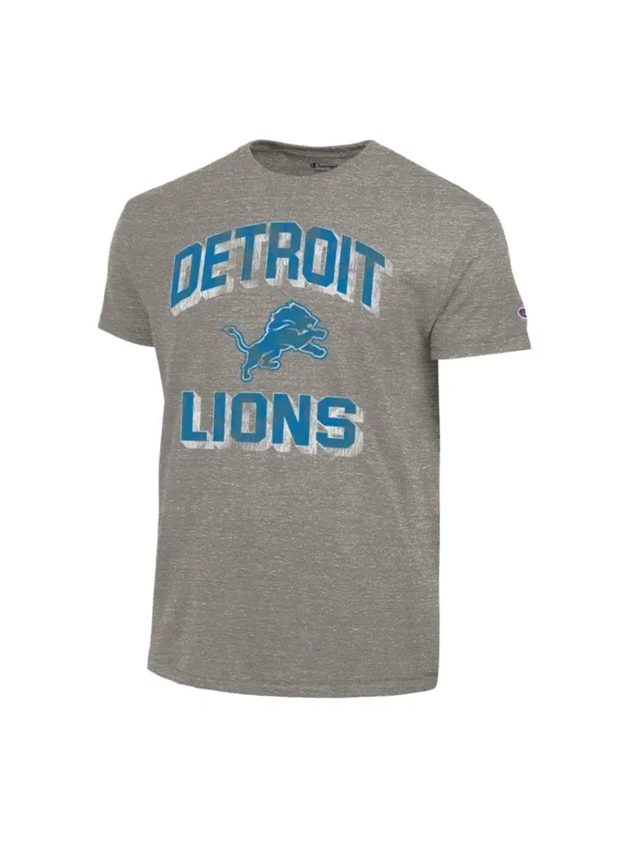 Футболка с принтом Ultimate Tri-Blend Detroit Lions Champion — изображение 2 из 3, темно-серый