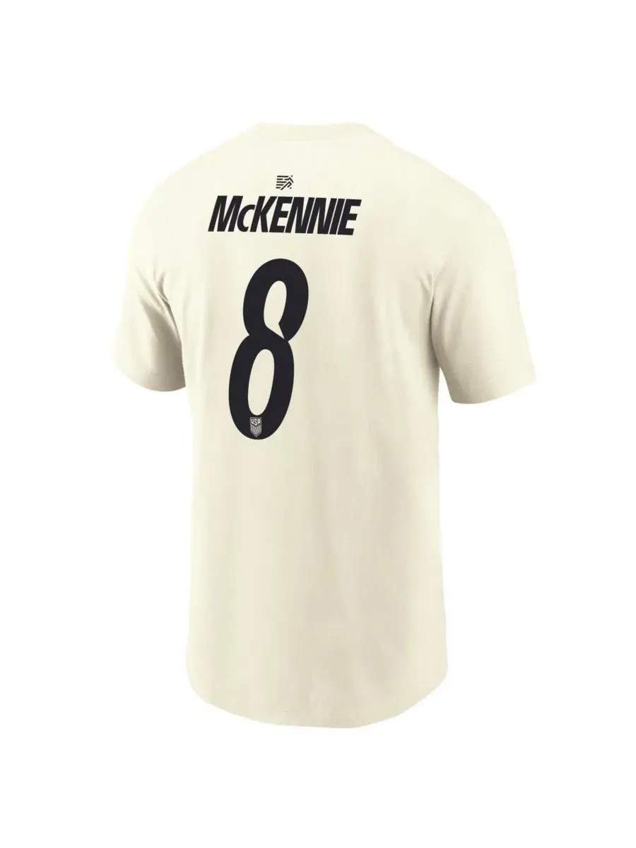 Футболка с именем и номером Weston McKennie Nike — изображение 3 из 3, бежевый