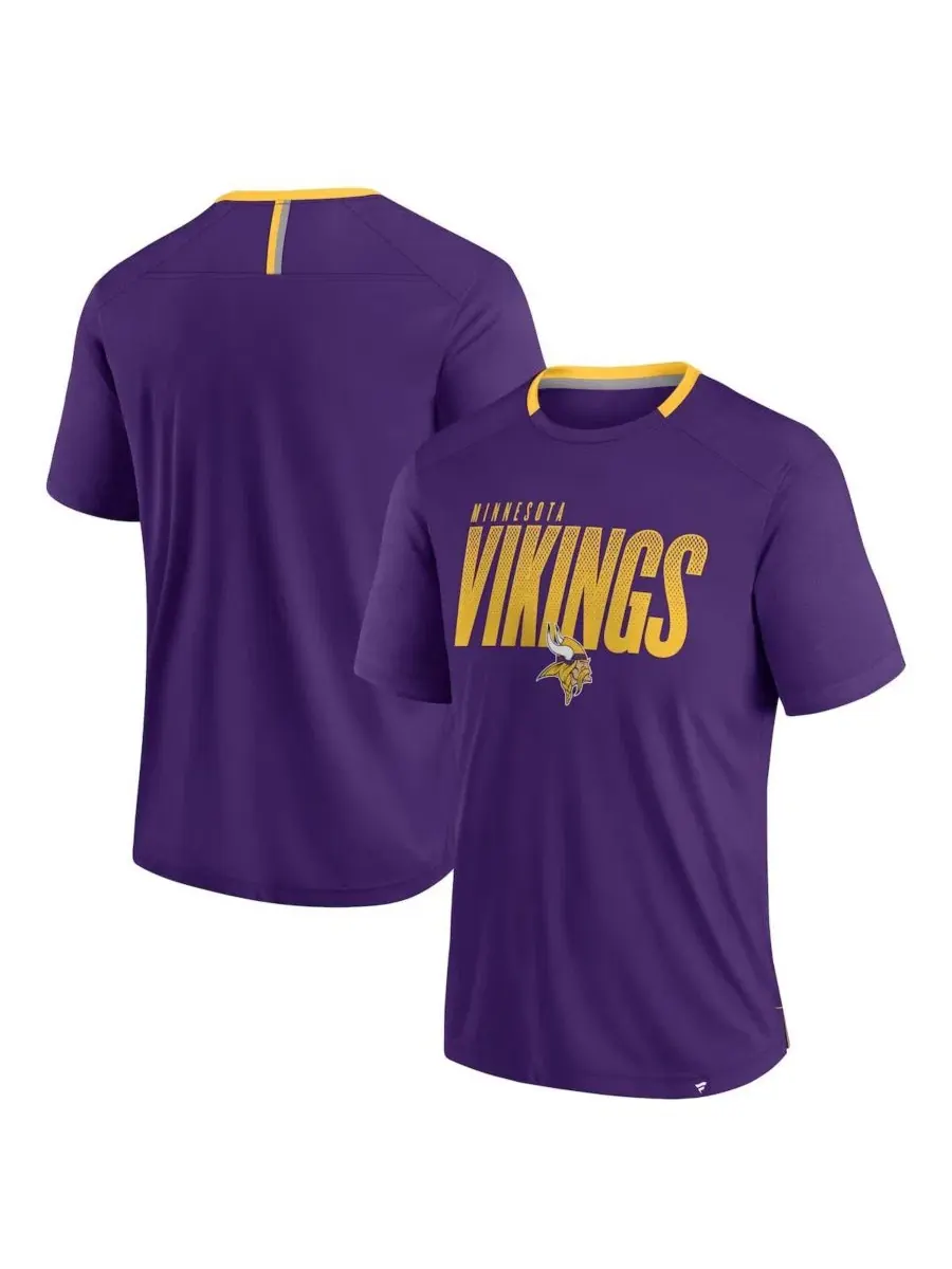 Футболка с принтом Minnesota Vikings Defender Fade Slant Fanatics — изображение 1 из 3, фиолетовый