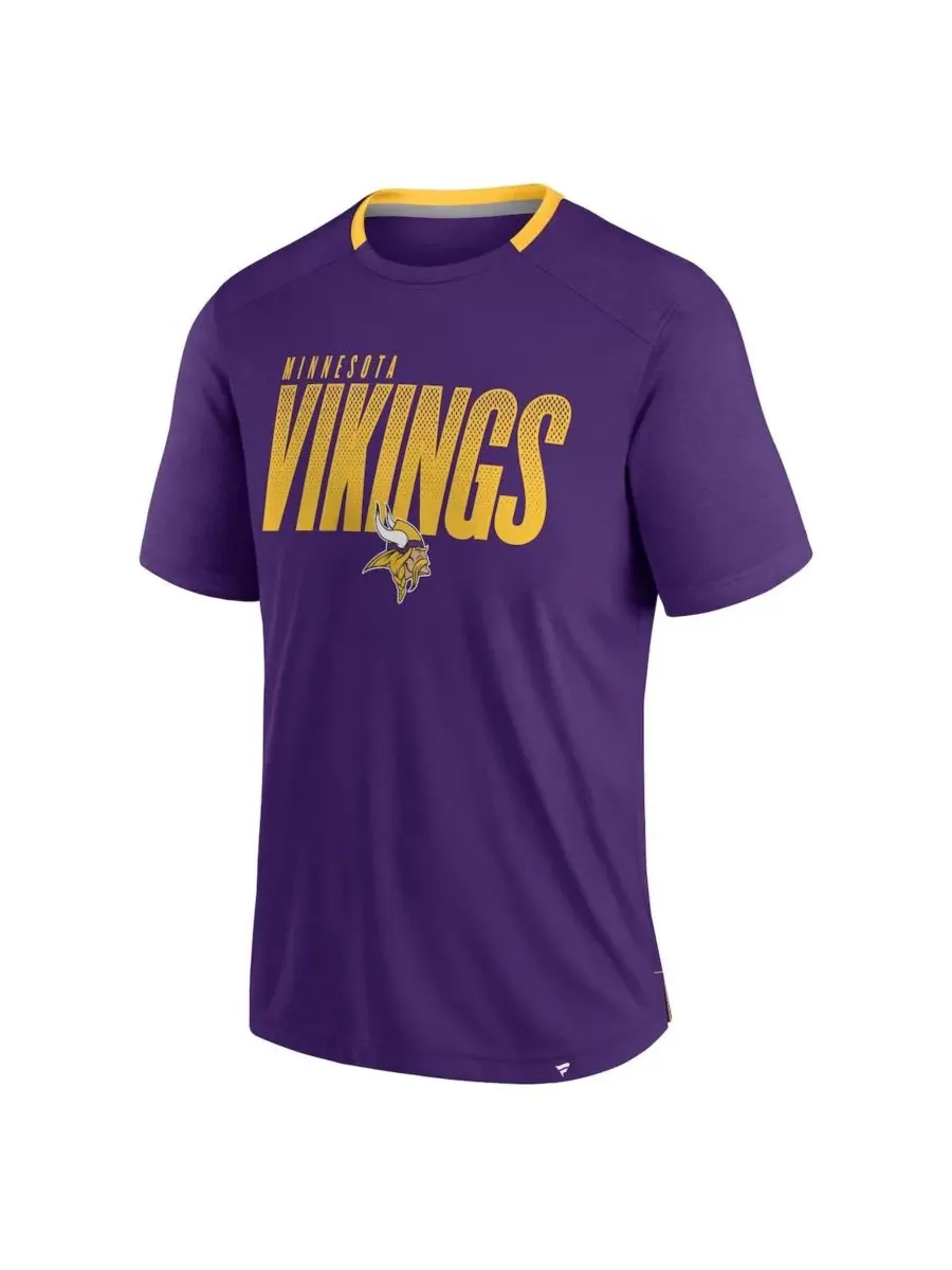 Футболка с принтом Minnesota Vikings Defender Fade Slant Fanatics — изображение 3 из 3, фиолетовый