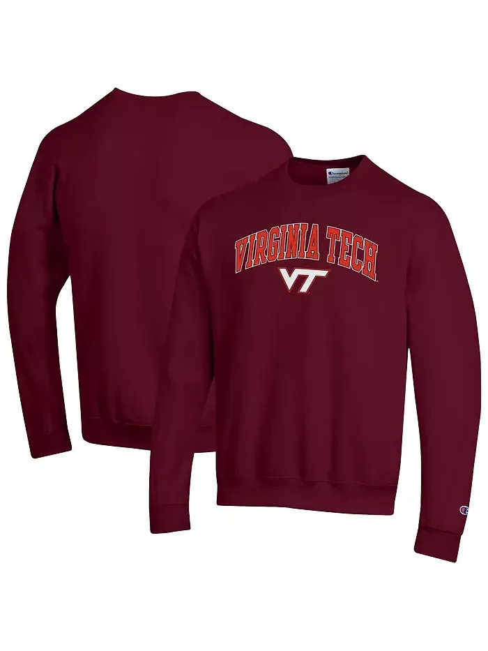 Мужская бордовая толстовка Virginia Tech Hokies с арочным логотипом Champion