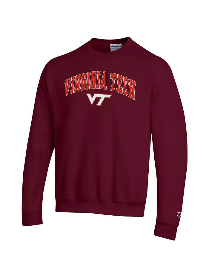 Мужская бордовая толстовка Virginia Tech Hokies с арочным логотипом Champion — изображение 2 из 3