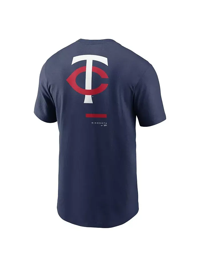 Мужская синяя футболка Minnesota Twins через плечо Nike — изображение 2 из 3