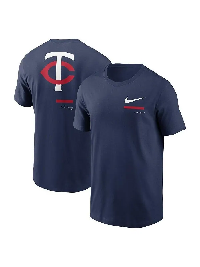 Мужская темно-синяя футболка через плечо Minnesota Twins Nike — изображение 1 из 3, темно-синий