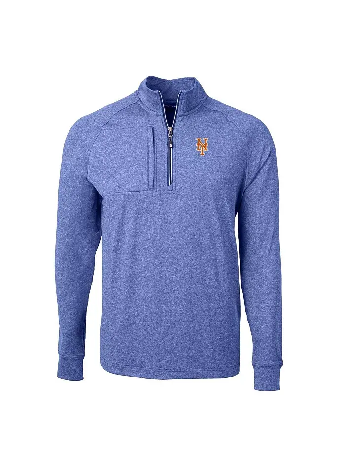 Мужская ворсованная королевская толстовка New York Mets Adapt Eco Knit Stretch с четверть-молнией — изображение 3 из 3