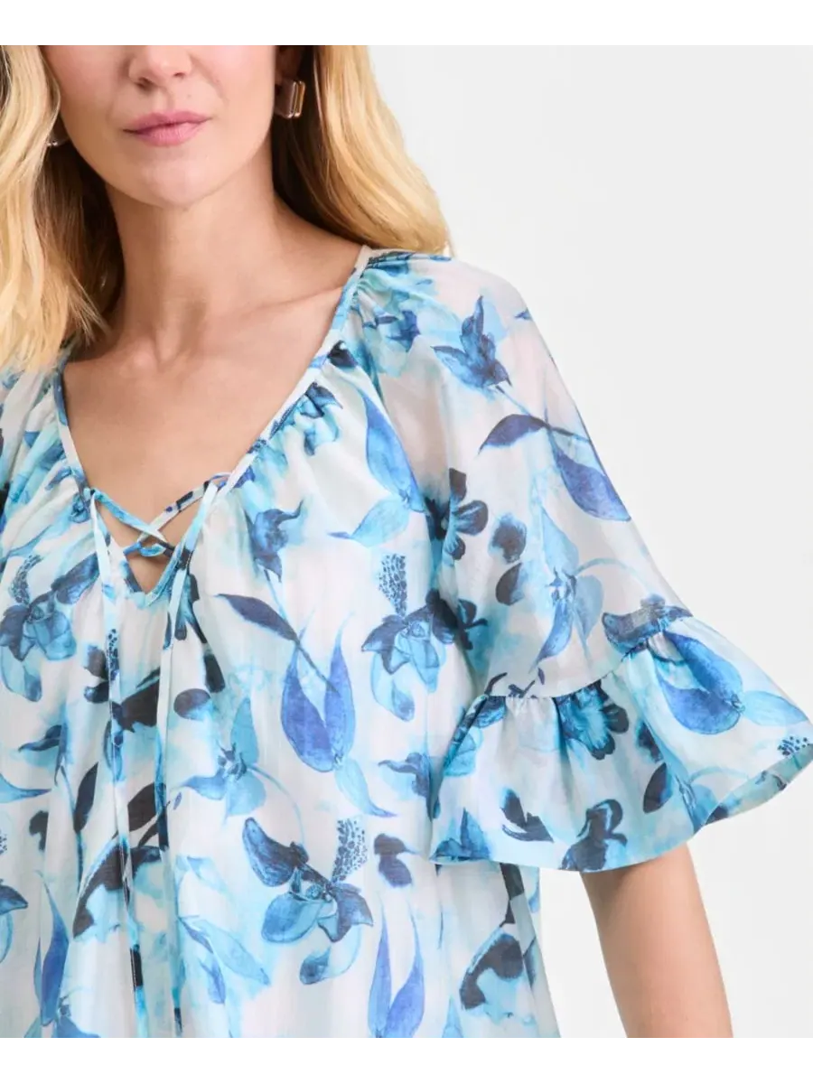 Платье с принтом и коротким рукавом, модель Bari Bouquet I.N.C. International Concepts, Bari Bouquet — изображение 5 из 7