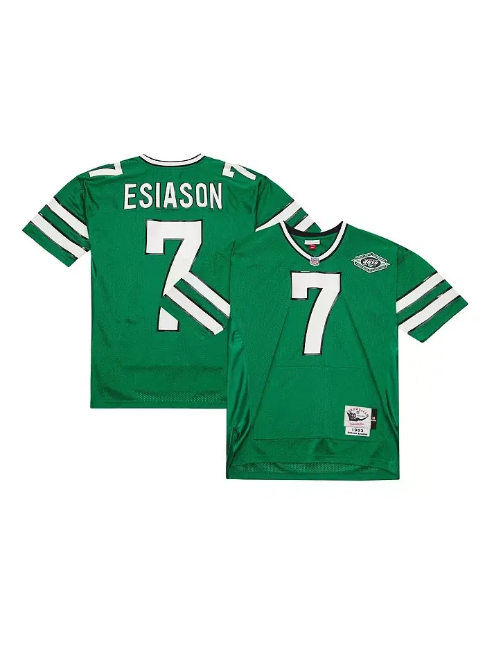 Мужская зеленая джерси Boomer Esiason New York Jets 2004 в стиле ретро, аутентичная, снятая с — изображение 1 из 4