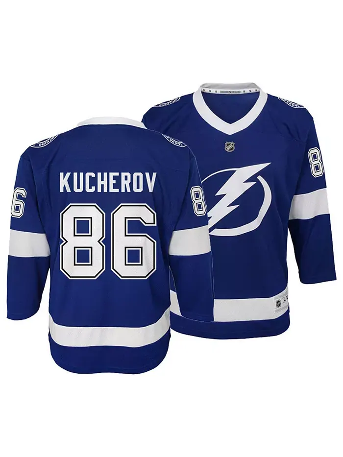 Футболка игрока Tampa Bay Lightning с именем Nikita Kucherov для подростков (реплика) Outerstuff