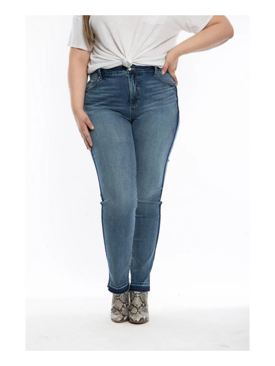 Джинсы-бойфренды с высокой посадкой больших размеров SLINK Jeans, Kamila — изображение 1 из 3