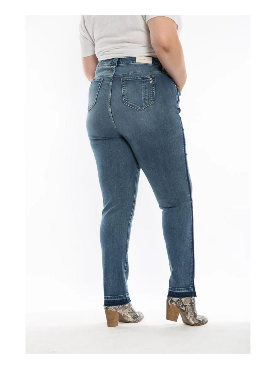 Джинсы-бойфренды с высокой посадкой больших размеров SLINK Jeans, Kamila — изображение 3 из 3