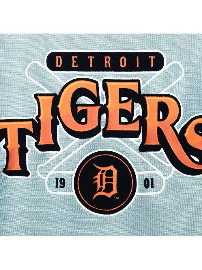 Женская голубая майка с открытой спиной и завязками Detroit Tigers The Wild Collective — изображение 4 из 4, синий
