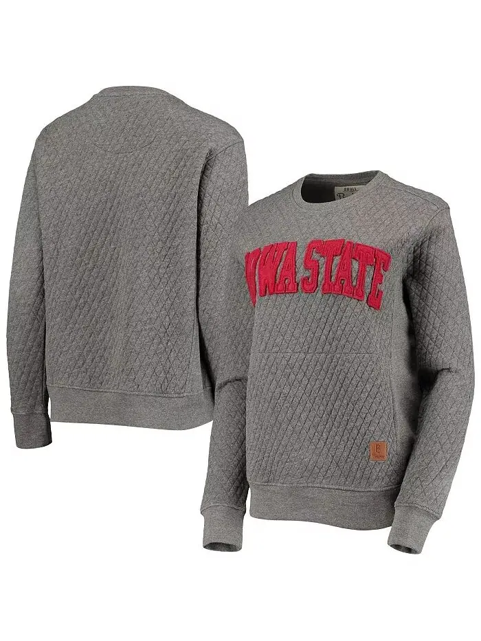 Женская стеганая толстовка Heather Charcoal Iowa State Cyclones Moose Pressbox — изображение 1 из 4