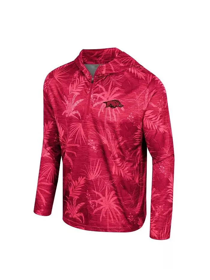 Мужская легкая толстовка с капюшоном Cardinal Arkansas Razorbacks Palms Printed Colosseum — изображение 3 из 3