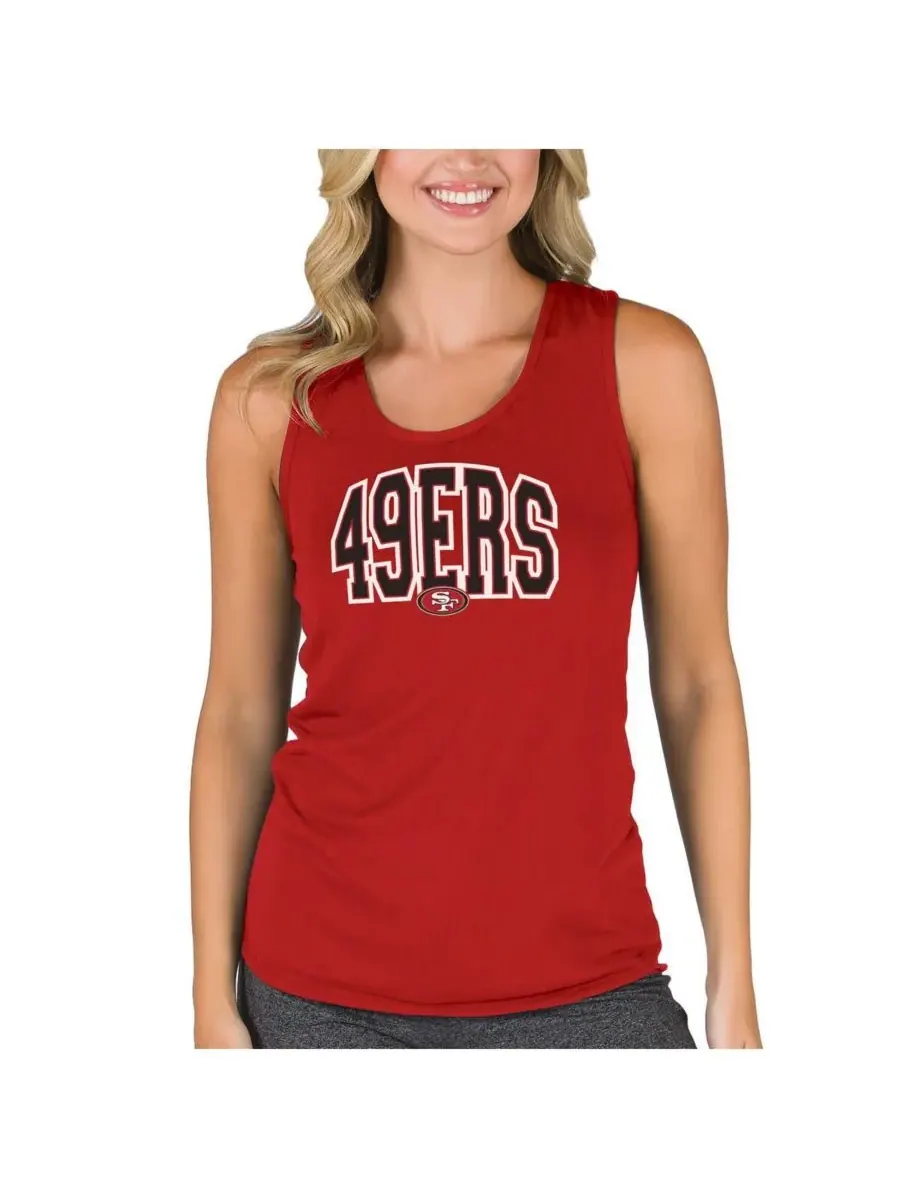 Женская алая майка-борцовка San Francisco 49ers Marathon Racer Back Tank Top Concepts Sport — изображение 1 из 1, алый