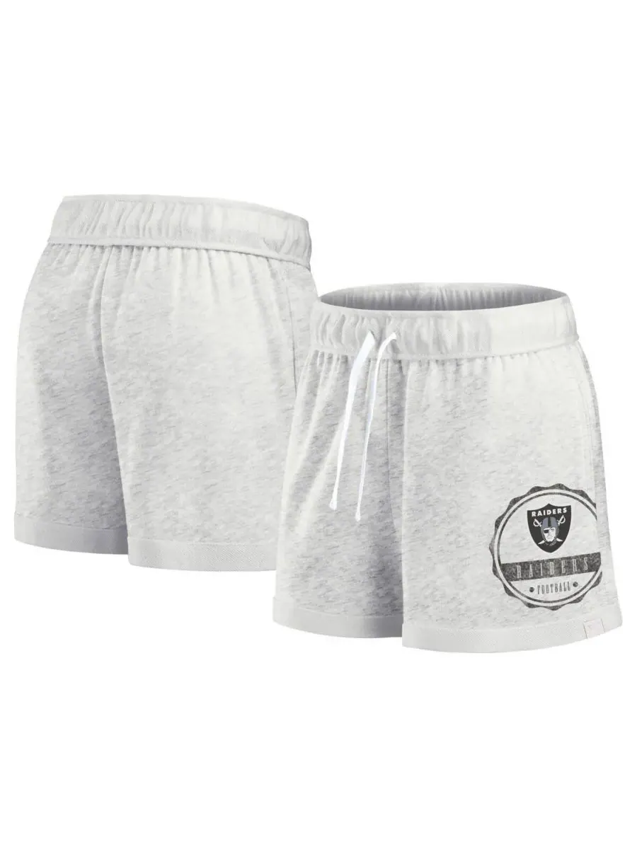 Fanatics Женские шорты цвета овсянки с винтажным логотипом команды Las Vegas Raiders