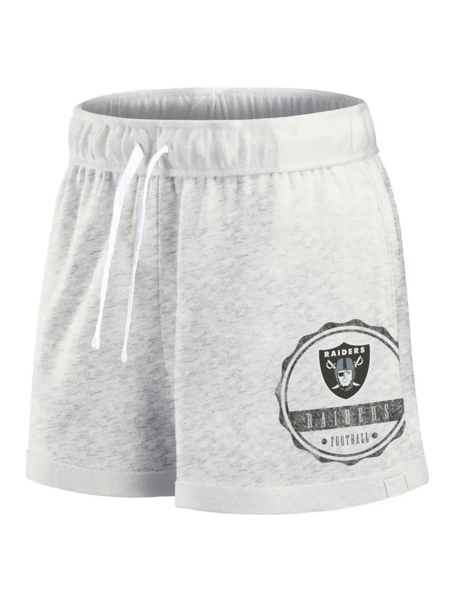Fanatics Женские шорты цвета овсянки с винтажным логотипом команды Las Vegas Raiders — изображение 3 из 3, овсяный